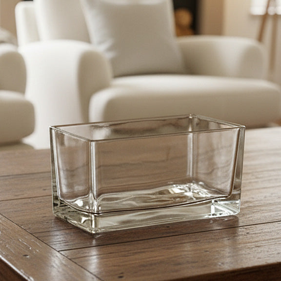 Reciepiente de Vidrio Rectangular